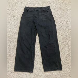Boohooman Black Baggy-Fit Jeans